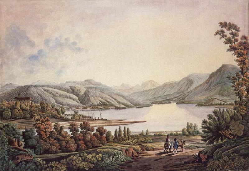 Peter Birmann Seen City and left d-une of the Lake of Zoug oil painting picture